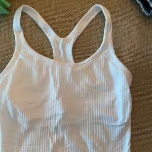 Lululemon ebb to street white tank 8